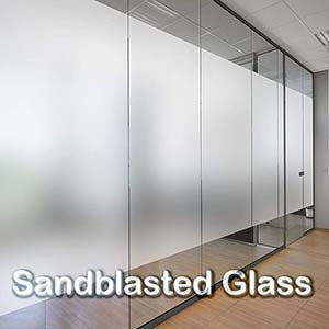 Sandblasted glass